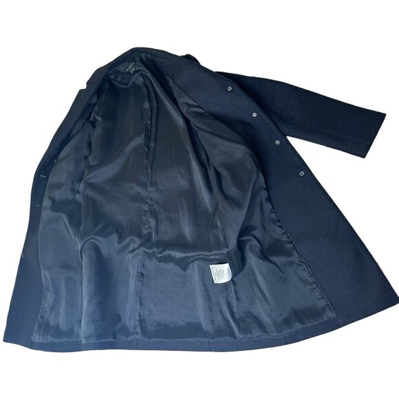 Theory Women’s Black Wool Blend Long Coat Tailored Fit Small - Picture 5 of 10